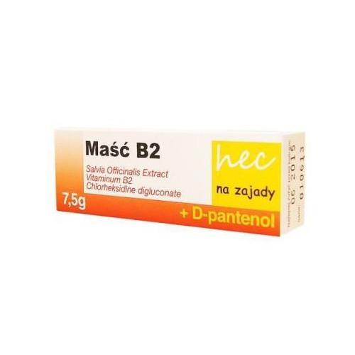 Miniaturka artykułu - Maść B2 hec na zajady - 7,5 g KR&Oacute;TKA DATA 31.07.2026