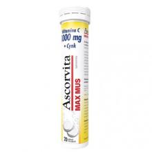 Ascorvita Max Mus Witamina C 1000 mg + Cynk, 20 tabletek musujących