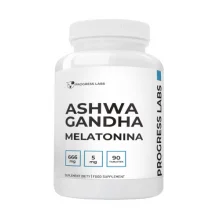 Zdjęcie produktu - Progress Labs Ashwagandha 666 mg + Melatonina 5 mg, 90 tabl.
