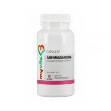 Zdjęcie produktu - MyVita Ashwagandha standaryzowany ekstrakt 3% 250 mg, 60 kaps.