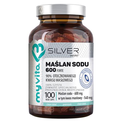 Miniaturka artykułu - MyVita Silver Pure Maślan sodu 600 mg, 100 kaps.