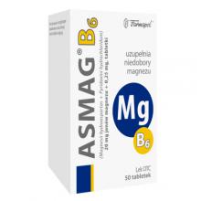 Zdjęcie produktu - Asmag B6 niedob&oacute;r magnezu, 50 tabletek 