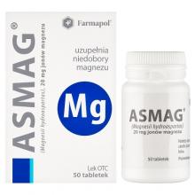 Zdjęcie produktu - Asmag Niedob&oacute;r magnezu, 50 tabletek