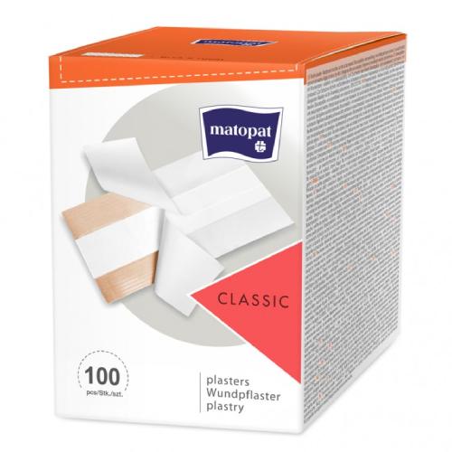 Miniaturka artykułu - MATOPAT Classic 6cmx10cm Plaster na tkaninie, opakowanie 100 sztuk USZKODZONE TRKTUROWE OPAKOWANIE