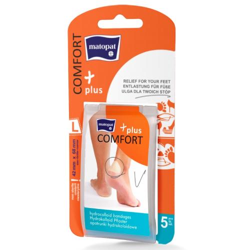 Miniaturka artykułu - MATOPAT Comfort Plus L Hydrokoloidowe plastry na pęcherze 42 x 68 mm, 5 szt.