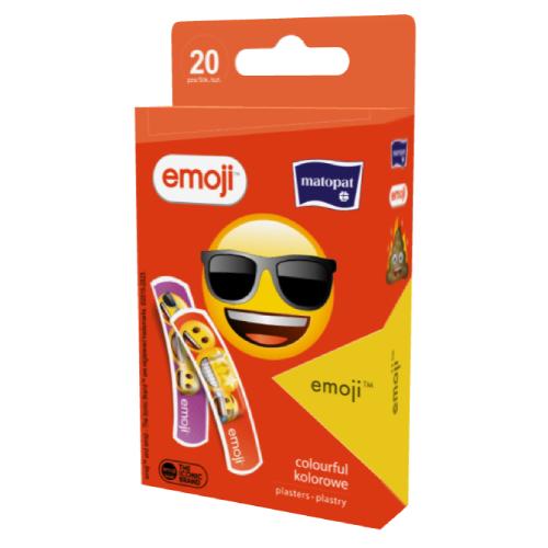 Miniaturka artykułu - MATOPAT EMOJI Niejałowe plastry dla dzieci, 20szt.