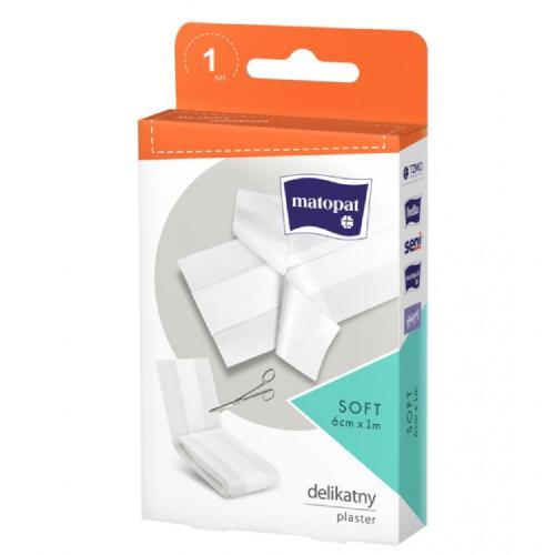 Miniaturka artykułu - MATOPAT SOFT plastry 6cm x 1m - 1 sztuka USZKODZONE OPAKOWANIE 