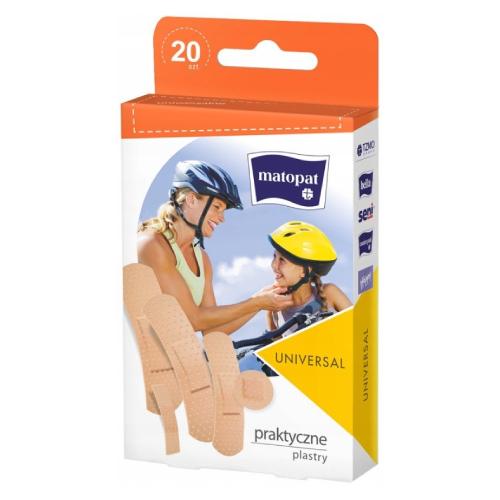 Miniaturka artykułu - MATOPAT UNIVERSAL Uniwersalne plastry z opatrunkiem, 20szt.