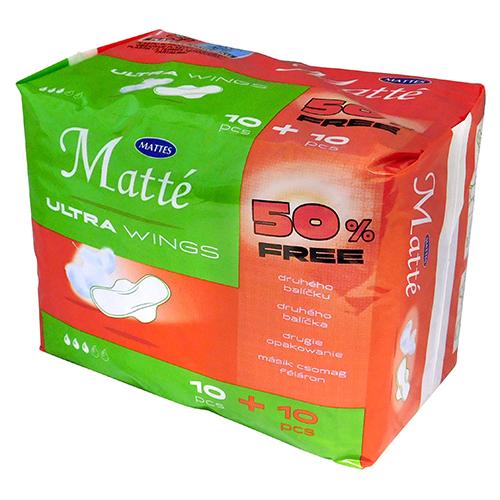 Miniaturka artykułu - MATTES Podpaski Duo Ultra ze skrzydełkami, 20szt.