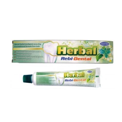 Miniaturka artykułu - MATTES Rebi-Dental Herbal pasta do zęb&oacute;w, 100g USZKODZONE/BRAK TEKTUROWEGO OPAKOWANIA