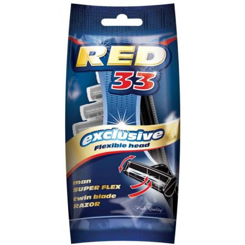Miniaturka artykułu - Mattes Red 33 Maszynka do golenia jednorazowa, 5szt.