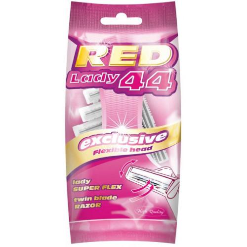 Miniaturka artykułu - Mattes Red for Lady 44 Maszynka do golenia jednorazowa damska, 5szt.