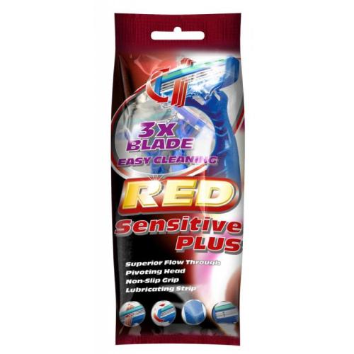 Mattes Reds Sensitive Plus Maszynka do golenia jednorazowa, 3szt.