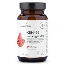 Zdjęcie produktu - AURA HERBALS Ashwagandha, KSM-66 korzeń 200mg, 120kaps.