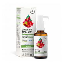 Zdjęcie produktu - AURA HERBALS Witamina D3 2000 + K2 Vegan, 50ml