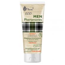 Zdjęcie produktu - AVA Eco Men Pheromones wyjątkowy żel pod prysznic do ciała twarzy i włos&oacute;w aktywujący męskie feromony, 200ml