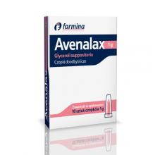 Zdjęcie produktu - AVENALAX Glyceroli suppositoria czopki doodbytnicze 1g - 10 czopk&oacute;w