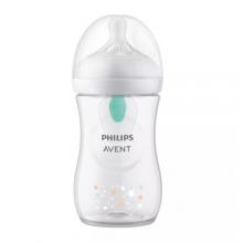 Zdjęcie produktu - AVENT Natural Response Butelka dla niemowląt z nakładką antykolkową AirFree 1m+ SCY673/82 Gwiazdki, 260ml