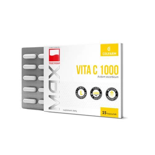 Miniaturka artykułu - COLFARM Witamina C 1000 Max Vita, 15 kapsułek 