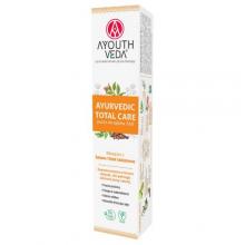 Zdjęcie produktu - Ayouthveda Ayurvedic Total Care Pasta do zęb&oacute;w z kurkumą i olejkiem eukaliptusowym, 100 g