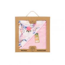 BabyMatex Okrycie kąpielowe BAMBOO DESIGN 100x100cm R&Oacute;ŻOWE