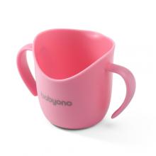 Zdjęcie produktu - BABYONO Ergonomiczny kubek treningowy Flow 120 ml 1463/04 r&oacute;żowy, 1 szt.