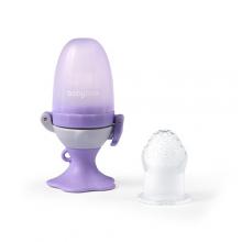Zdjęcie produktu - BabyOno Gryzak do podawania pokarm&oacute;w fioletowy kwiatek
