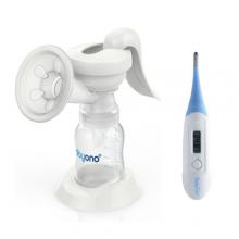 Zdjęcie produktu - BABYONO Laktator ręczny NATUREL + termometr