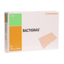 Zdjęcie produktu - Bactigras Jałowy opatrunek gazowy parafinowy z octanem chlorheksydyny 15x20cm, 10 szt.