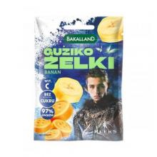 Zdjęcie produktu - BAKALLAND Akademia Pana Kleksa Guziko żelki bananowe 34g KR&Oacute;TKA DATA 31.08.2026