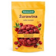 Zdjęcie produktu - Bakalland Żurawina całe owoce, 100 g 