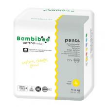 Zdjęcie produktu - Bambiboo Cottonwear Jednorazowe pieluchomajtki z bawełną organiczną, rozmiar 4 Maxi (9-14kg), 22 szt. USZKODZONE ZBIORCZE OPAKOWANIE