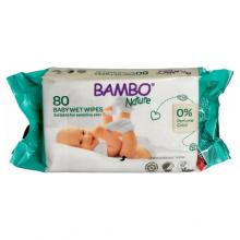 Zdjęcie produktu - BAMBO Nature Chusteczki nawilżane bezzapachowe 15x20cm, 80szt.