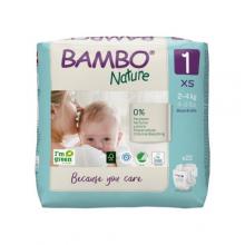Zdjęcie produktu - BAMBO Nature Pieluszki 1 (Newborn 2-4kg), 22 szt.