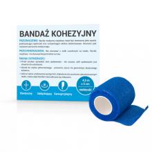 Zdjęcie produktu - Bandaż kohezyjny 4,5mx5cm kolor niebieski, 1szt.