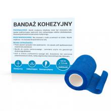 Zdjęcie produktu - Bandaż kohezyjny 4,5mx7,5cm kolor niebieski, 1szt.