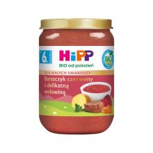 Zdjęcie produktu - HiPP BIO Barszczyk czerwony z delikatną wołowiną po 6. miesiącu, 190 g