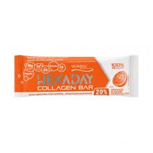 Zdjęcie produktu - Łysoń Hexaday Baton kolagenowy o smaku pomarańczowym z witaminami i propolisem w ciemnej czekoladzie, 40 g