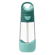 B.BOX Butelka tritanowa ze słomką Emerald Forest 9 m+, 450ml	