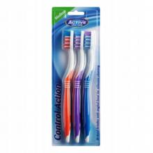 Zdjęcie produktu - BEAUTY FORMULAS Active Oral Care Control Action Szczoteczki do zęb&oacute;w Medium, 3szt.