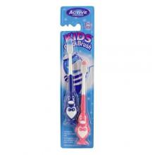 Zdjęcie produktu - Beauty Formulas Active Oral Care Szczoteczka do zęb&oacute;w Kids Quick Pingwinek 3-6 lat, 2szt niebieska i r&oacute;żowa