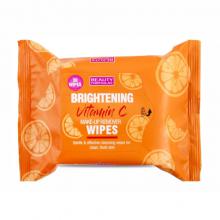 Zdjęcie produktu - Beauty Formulas Brightening Vitamin C Chusteczki oczyszczające do twarzy z Witaminą C, 30 szt.