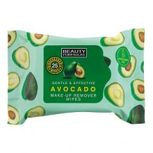 Zdjęcie produktu - BEAUTY FORMULAS Chusteczki do demakijażu Avocado, 25szt.