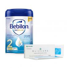 Bebilon Profutura Cesar Biotik 2 Mleko następne po 6. miesiącu, 800g + Blizcare Silikonowy, medyczny plaster na blizny 25x5cm, 5 sztuk