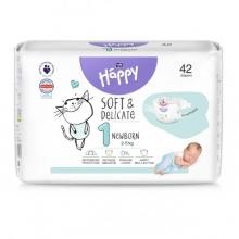 Zdjęcie produktu - Bella Baby Happy Soft & Delicate Newborn 1 Pieluszki 2-5kg, 42szt.
