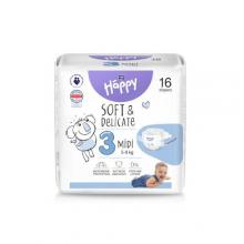 Zdjęcie produktu - Bella Baby Happy Soft & Delicate Midi 3 Pieluszki 5-9kg, 16 szt.