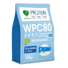 Zdjęcie produktu - BeOrganic WPC 80 Koncentrat białka serwatkowego BIO w proszku PURE Bezsmakowe, 345 g