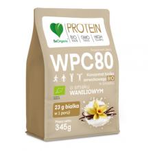 Zdjęcie produktu - BeOrganic WPC 80 Koncentrat białka serwatkowego BIO w proszku Wanilia, 345 g