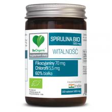Zdjęcie produktu - BeOrganic Spirulina Bio 500mg, 100 tabletek