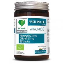 Zdjęcie produktu - BeOrganic Spirulina Bio 500mg, 100 tabletek